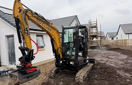 SANY delivers SY35U with Rototilt attachment to SD Clark Planthire & Groundworks
