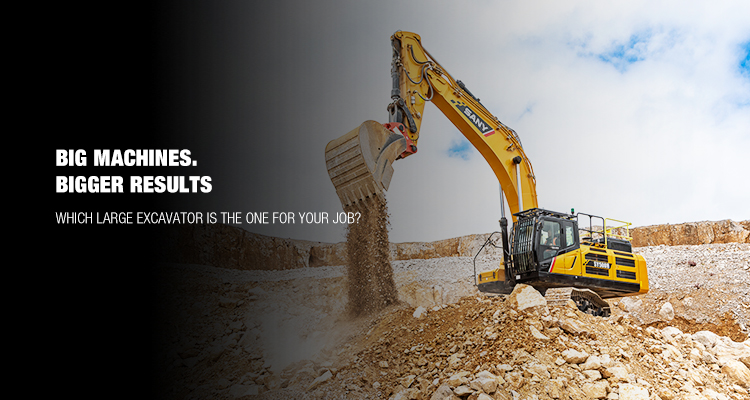 Large Excavator Mobile Banner